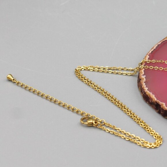 Jewelry necklace yellow gold tone contemporary minimalist dainty v shaped - Picture 5 of 8